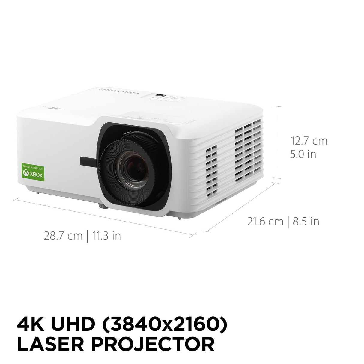 ViewSonic LX700-4K Proyector láser 4K, diseñado para Juegos Xbox y Cine en casa, Pantalla de 300 Pulgadas, 3500 lúmenes, HDR, HDMI/USB