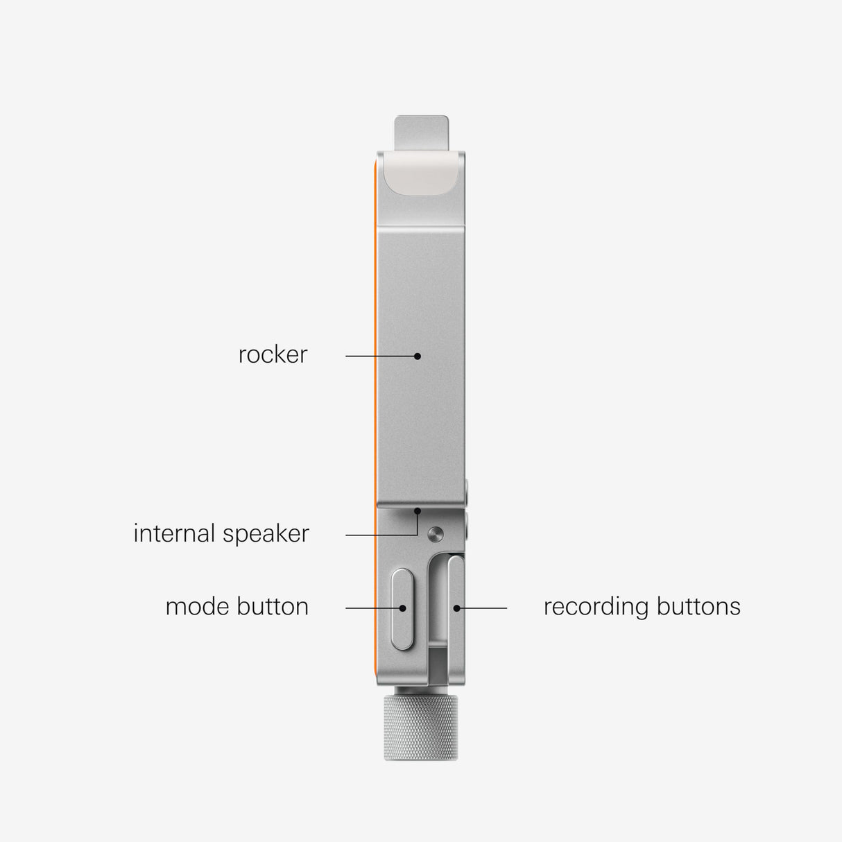 Teenage Engineering TP–7 Grabadora de sonido portátil con interfaz de audio USB-C, Bluetooth, micrófono interno, altavoz y almacenamiento de 128 GB