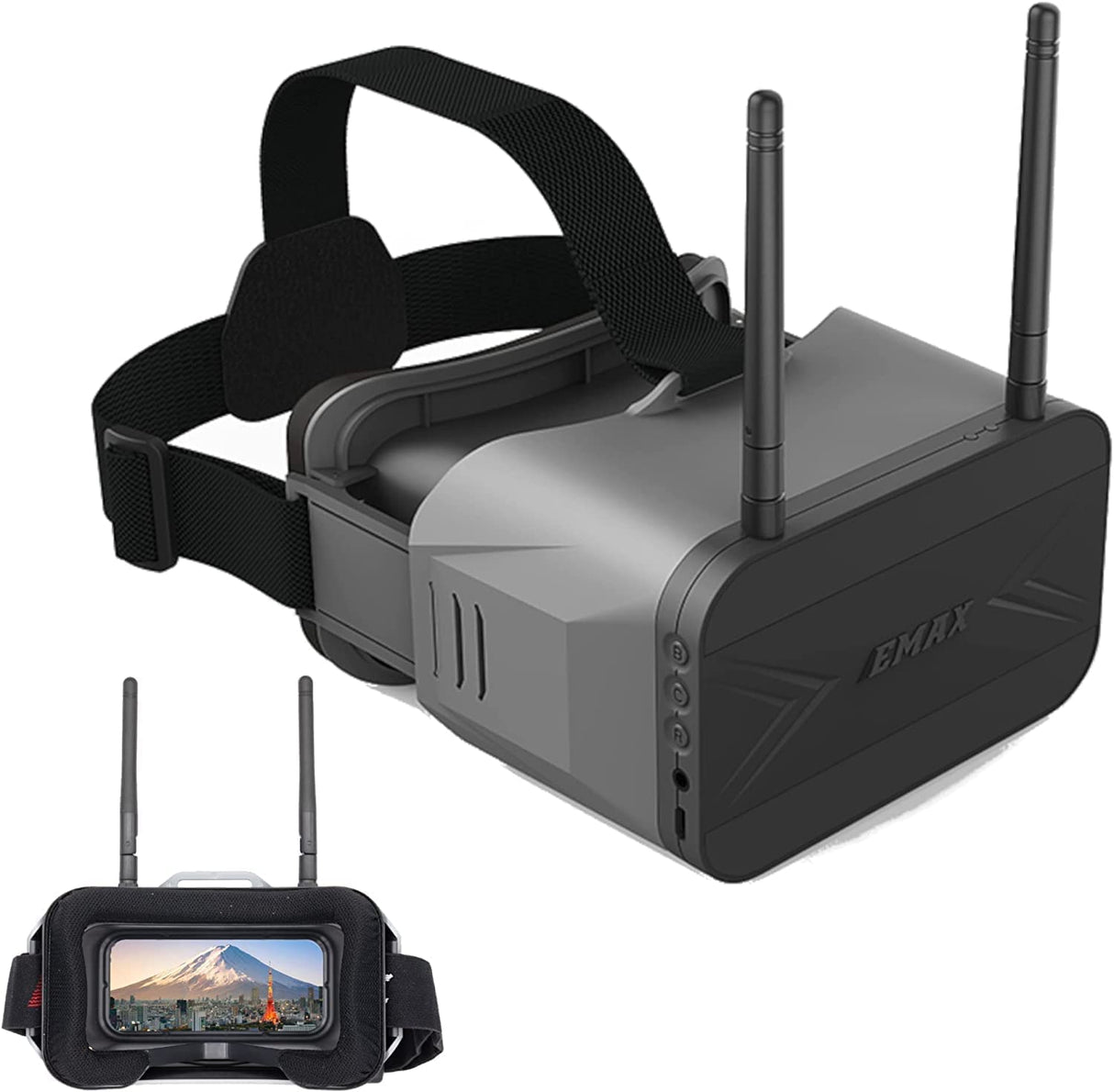 EMAX FPV Drone EZ Pilot Pro RTF Kit, Vista en Primera Persona Drone con Cámara 1200TVL E01, 25-100-200 VTX Conmutable, Mini Drone con Gafas y E8 Transmisor para Niños Adultos y Principiantes