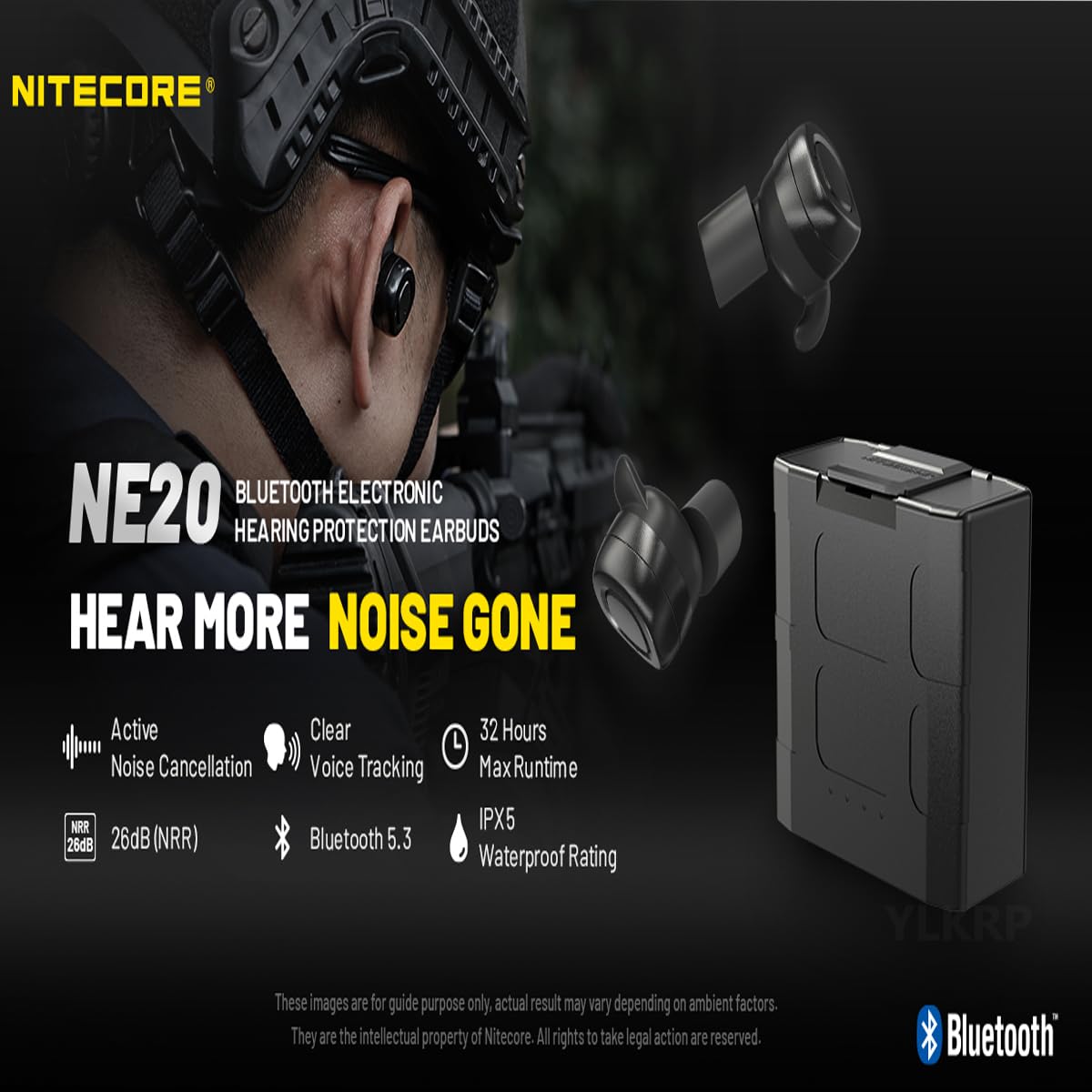 NE20 Active - Auriculares con cancelación de Ruido, Color Negro