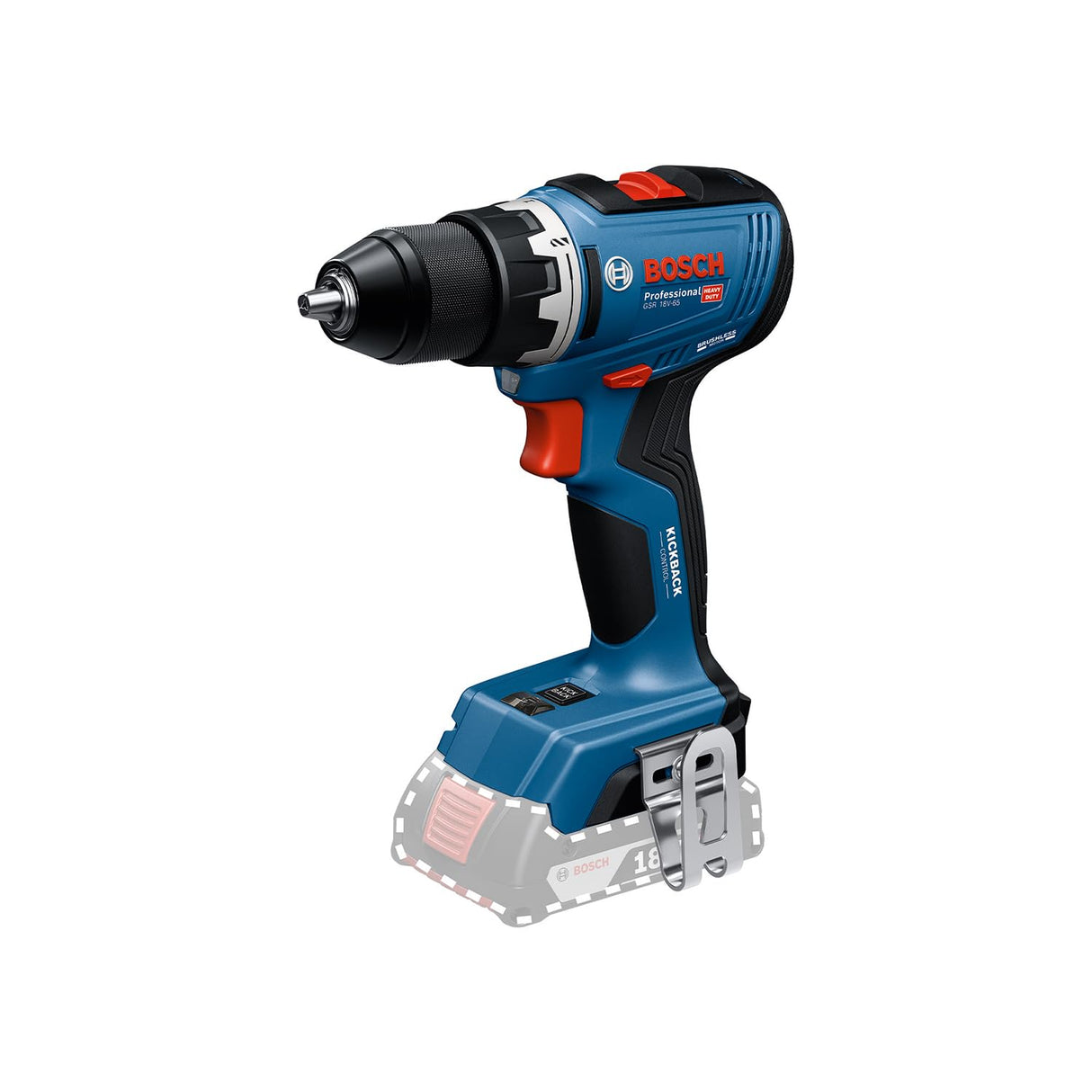 Bosch Professional 18V System atornillador a batería GSR 18V65 (motor Brushless sin escobillas, longitud del cabezal 166)