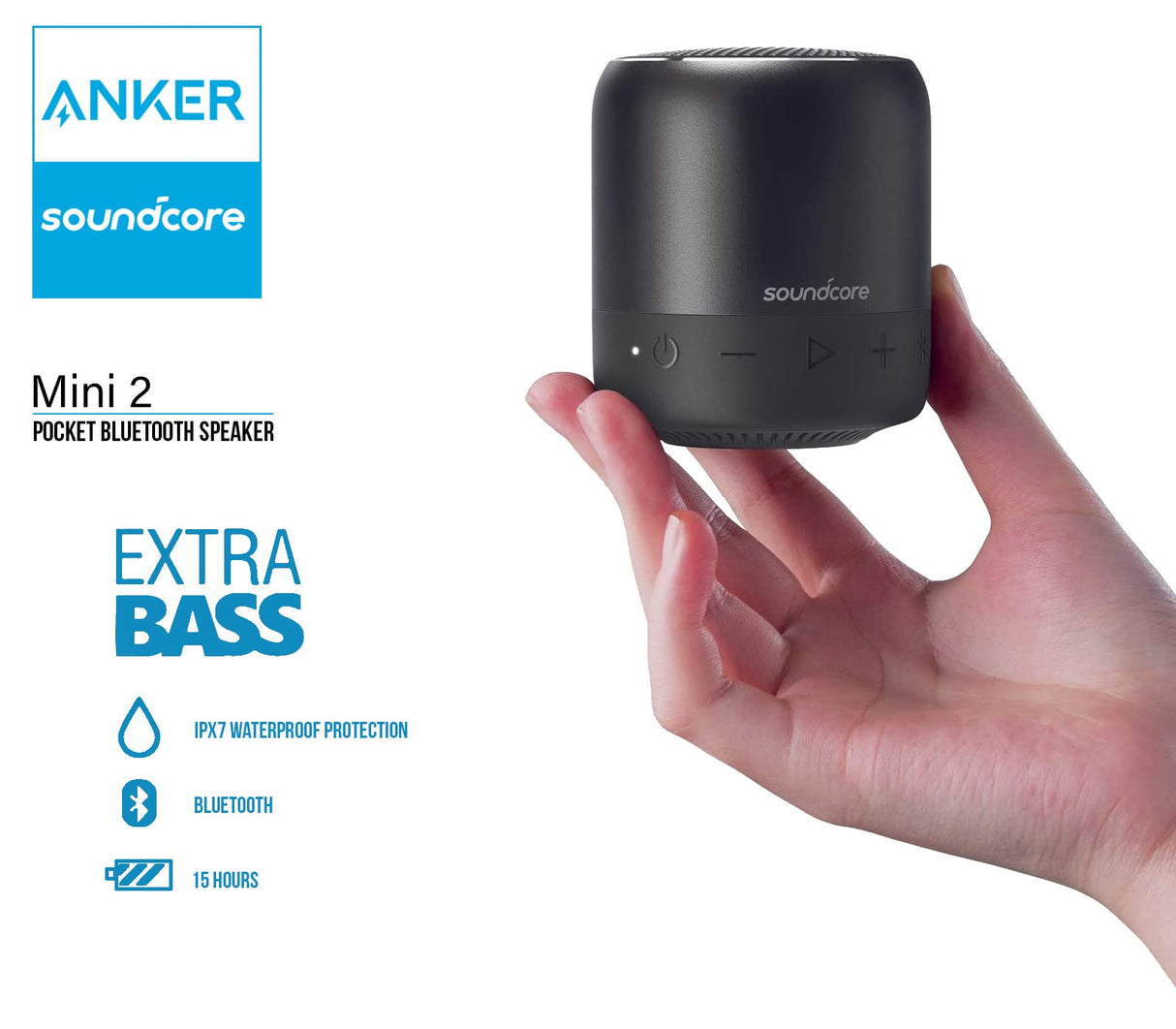 Anker SoundCore Mini 2 Speaker, Negro