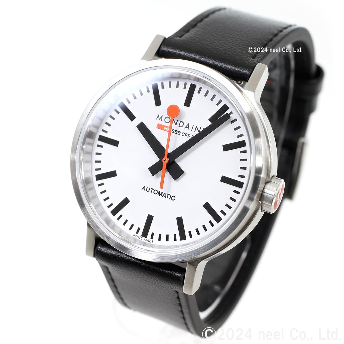 Mondaine Reloj Analógico para Hombres de Automático con Correa en Cuero MST.4161B.LBV