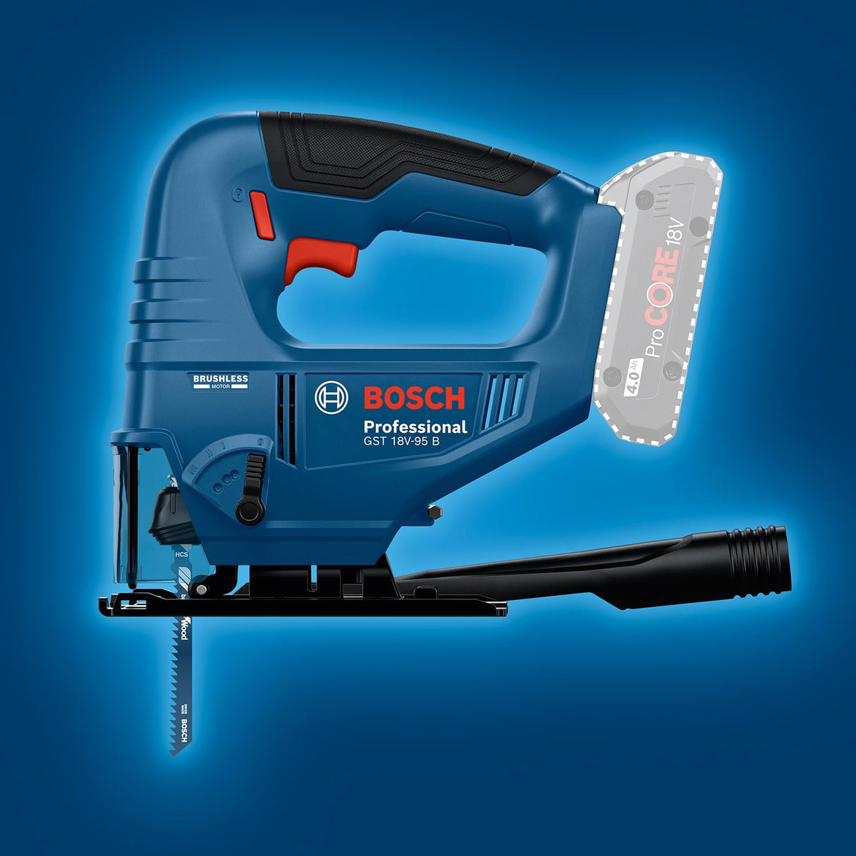 Bosch Professional 18V System sierra de calar a batería GST 18V95 B (incl. Maletín de transporte)