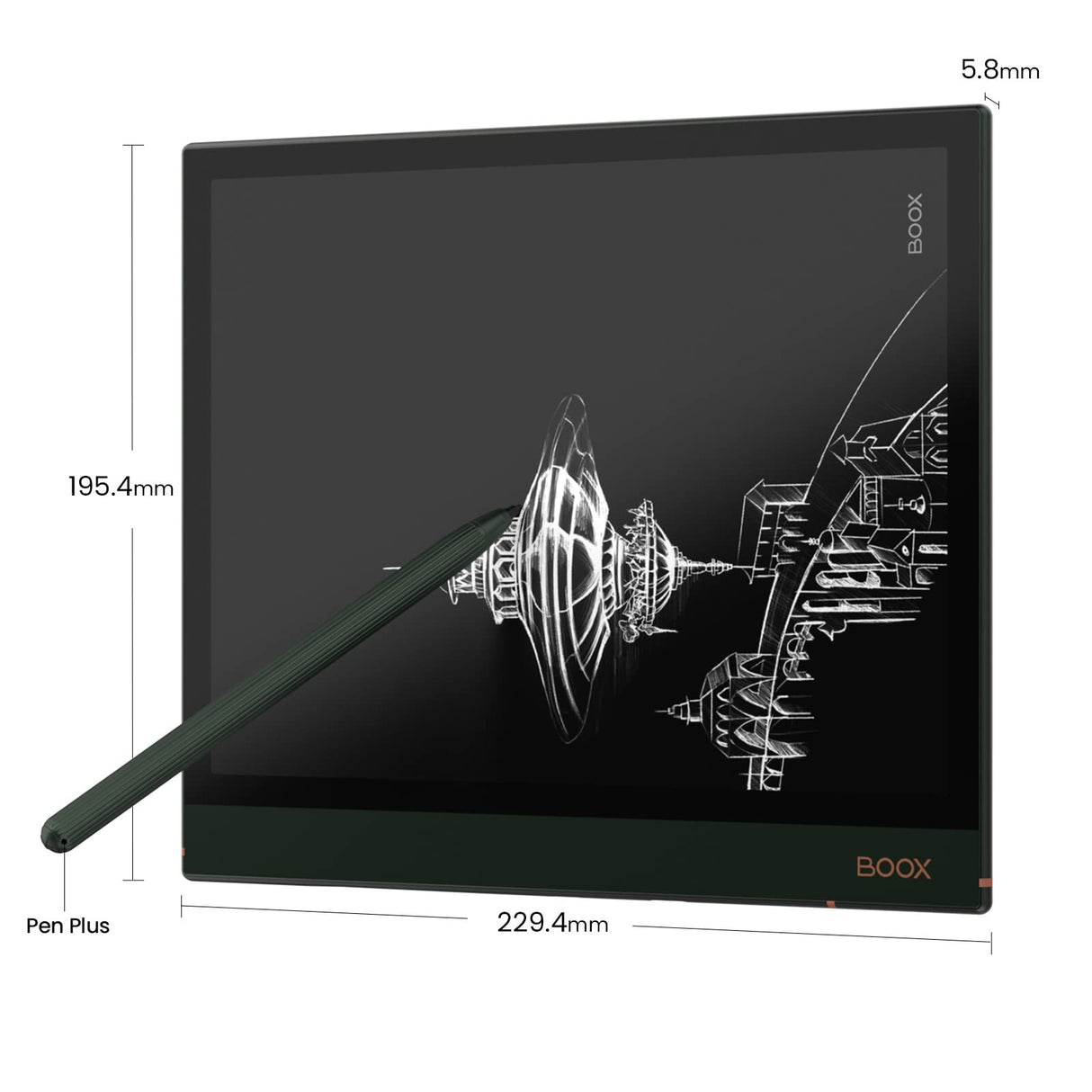 BOOX Note Air2 Plus 10.3" E-Book Tablet Android 11 Luz Frontal 64GB G-Sensor WiFi BT OTG