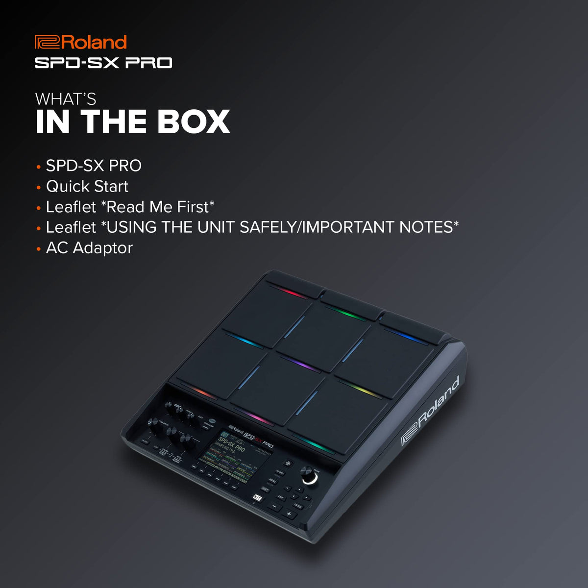 Pad de sampleo Roland SPD-SX PRO | El pad de sampleo estrella para baterías y otros músicos | 9 superficies activas, 8 entradas para disparadores externos, pantalla a color
