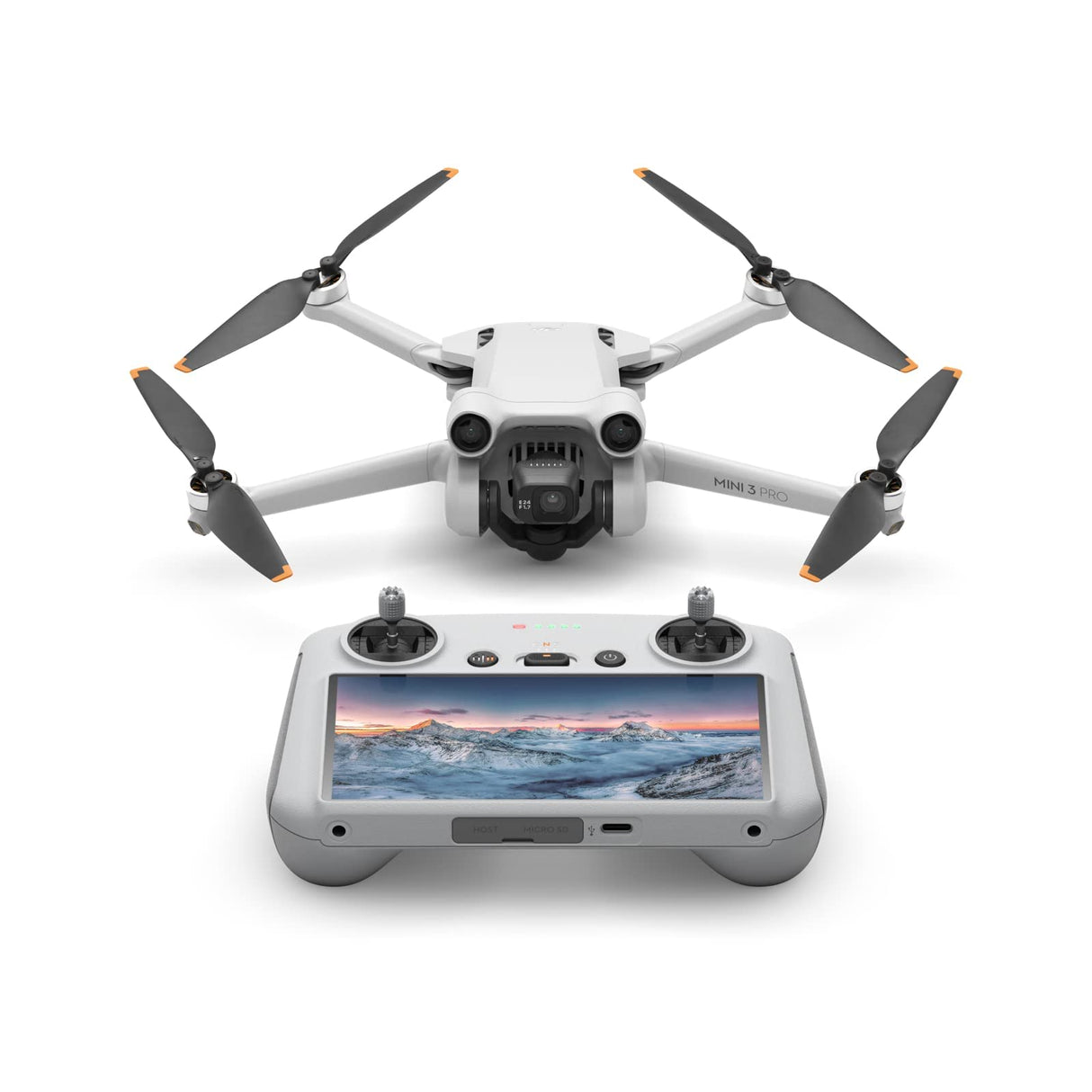 DJI Mini 3 Pro con DJI Smart Control – Dron ligero y plegable con Mando a distancia, vídeo 4K/60 fps, fotos de 48 MP, 34 minutos de tiempo de vuelo, detección de obstáculos tridireccional