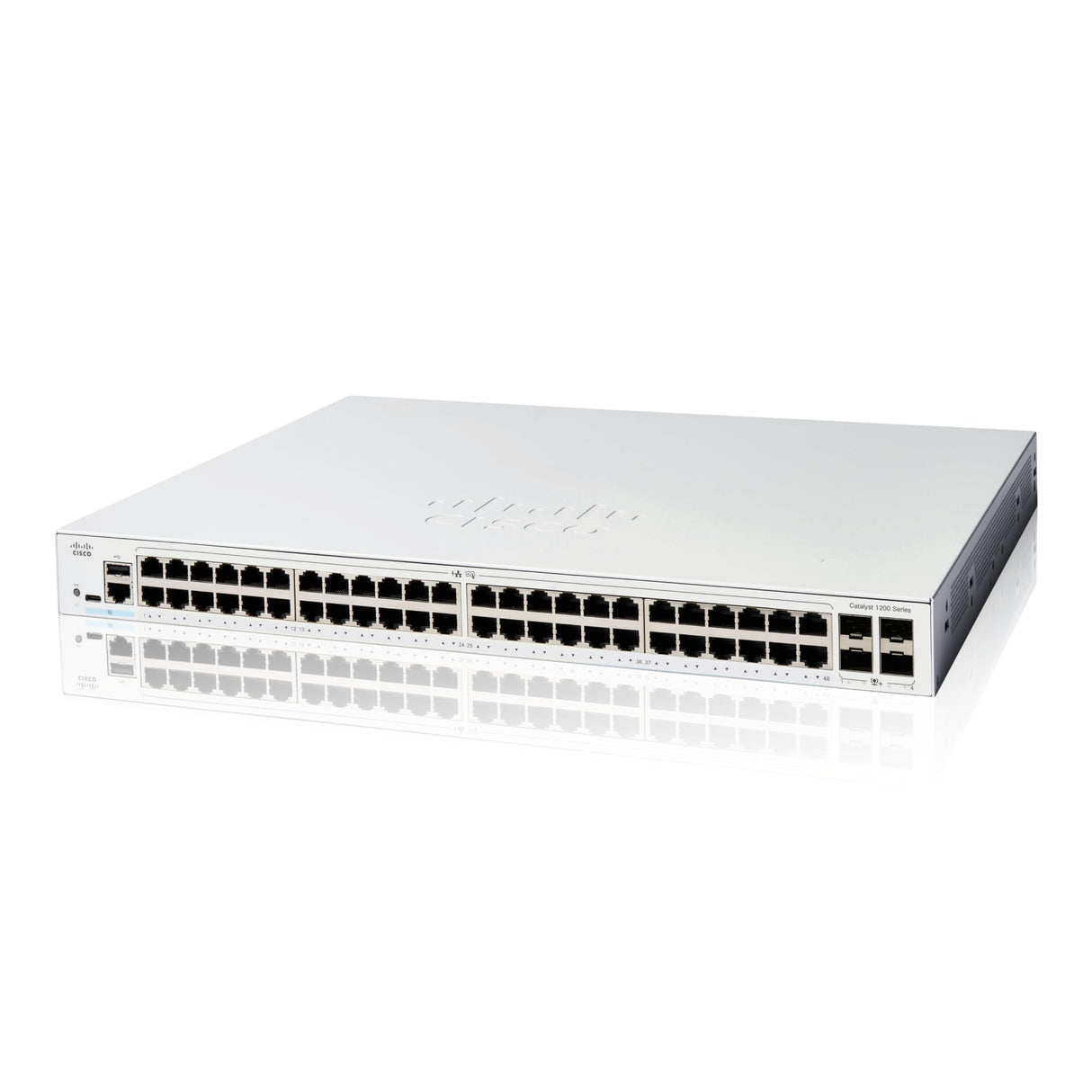 Cisco Switch Inteligente Cisco Catalyst 1200-48T-4X, GE de 48 Puertos, SFP+ GE 4x10, protección Limitada de por Vida (C1200-48T-4X)