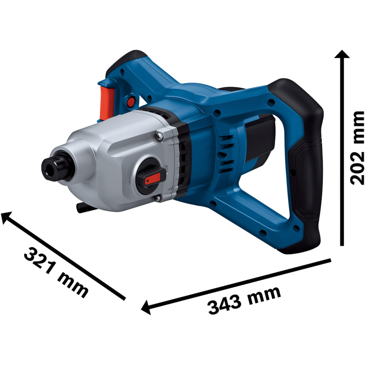 Bosch Professional Mezcladora GRW 140 (potencia de 1400 W, dos posiciones de velocidad, con función electrónica de arranque suave)
