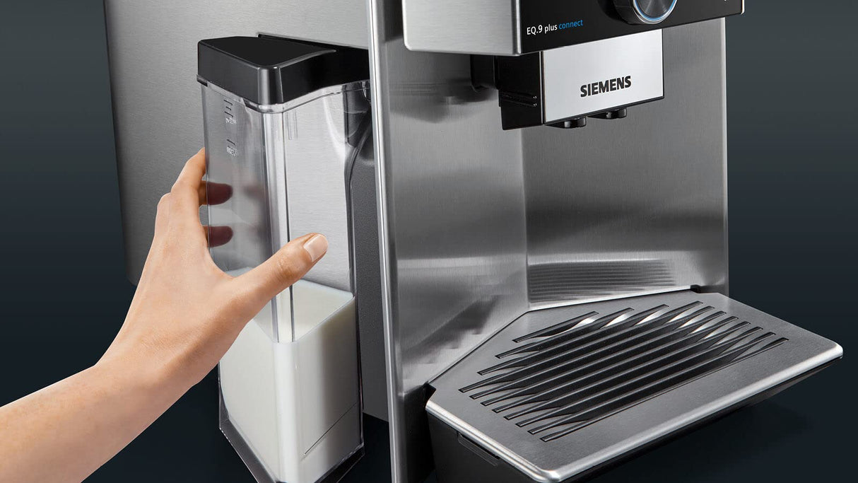 Siemens TI9553X1RW Cafetera Superautomática, EQ.9 plus, 1500 W, 1.7 litros, Plástico, Acero