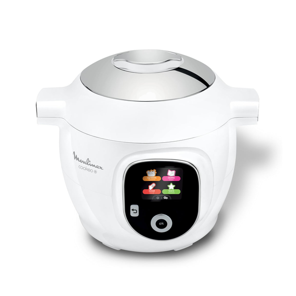 Moulinex Cookeo+ - Multicooker inteligente de alta presión, 6 L, 80 recetas integradas, sin vigilancia, pantalla intuitiva, guía de cocción paso a paso, aplicación dedicada, blanco CE854110
