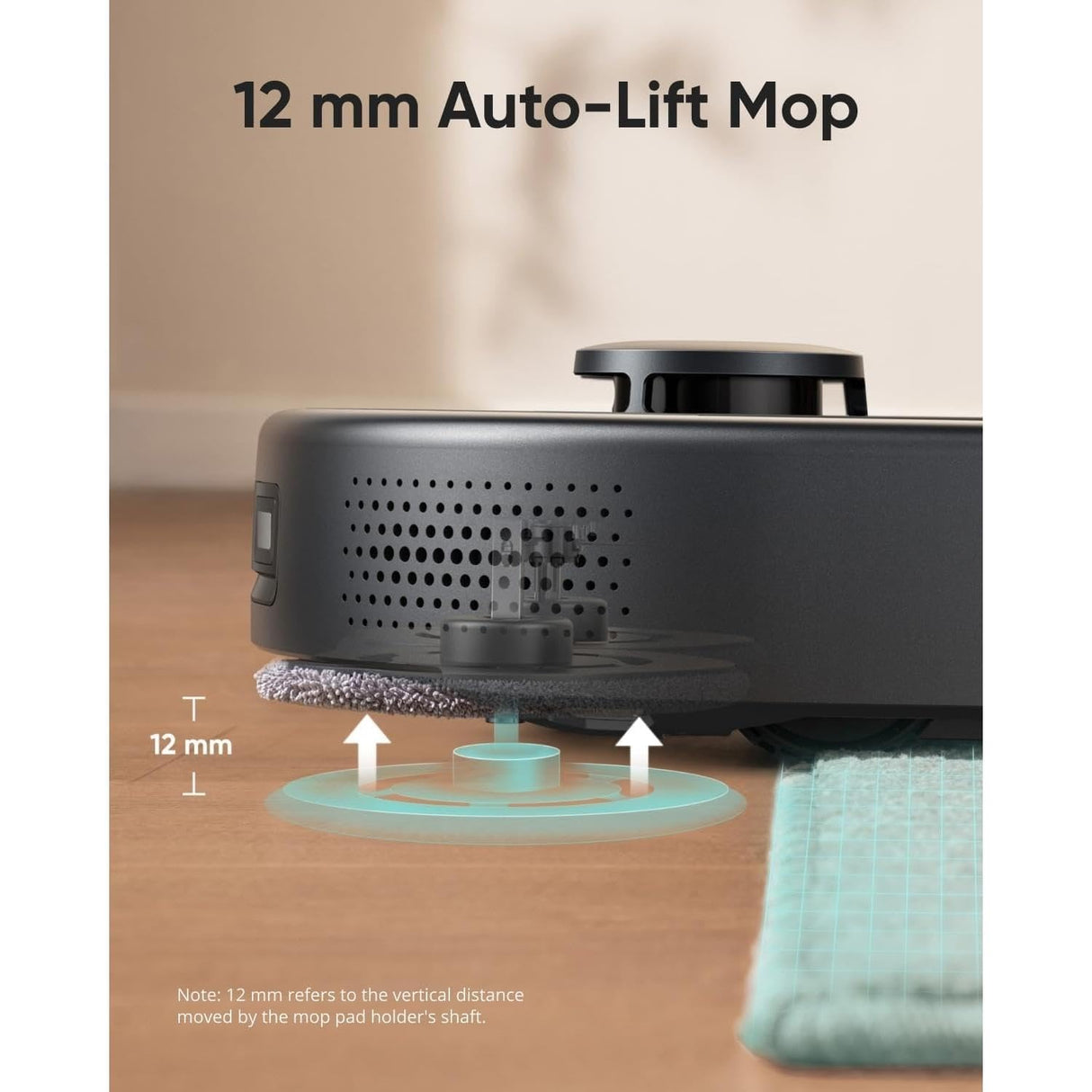 eufy Clean X9 Pro CleanerBot con Limpieza a presión MopMaster™, 2 mopas giratorias, detección de alfombras con elevación de 12 mm, Limpieza automática, 5500 Pa y evasión de obstáculos por IA