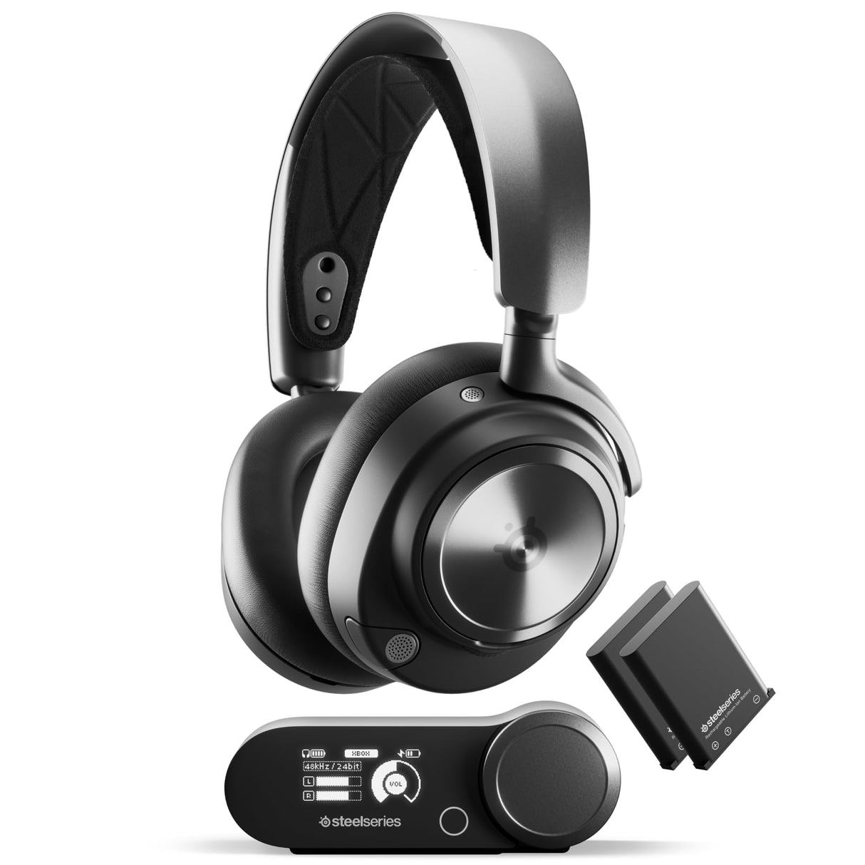 SteelSeries Arctis Nova Pro Wireless X - auriculares gaming multisistema Xbox - Controladores magnéticos de neodimio - Cancelación de ruido - Infinity Power System - Xbox, PC, PS5, PS4, Switch, móvil