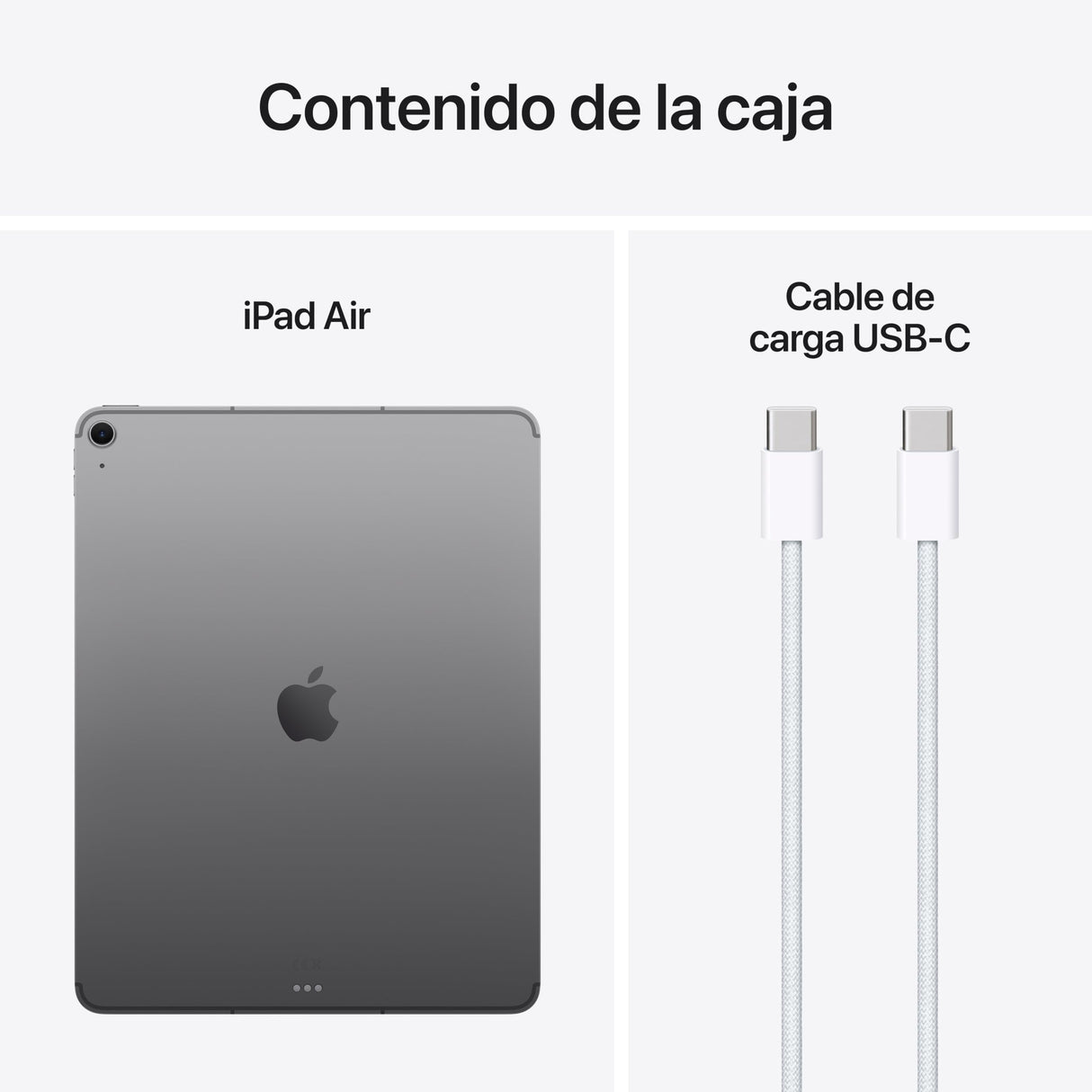 Apple iPad Air de 13 Pulgadas con Chip M3 diseñado para Apple Intelligence, Pantalla Liquid Retina, 1 TB, cámara Frontal/Trasera de 12 Mpx, Wi-Fi 6E, Redes 5G, Touch ID — Gris Espacial