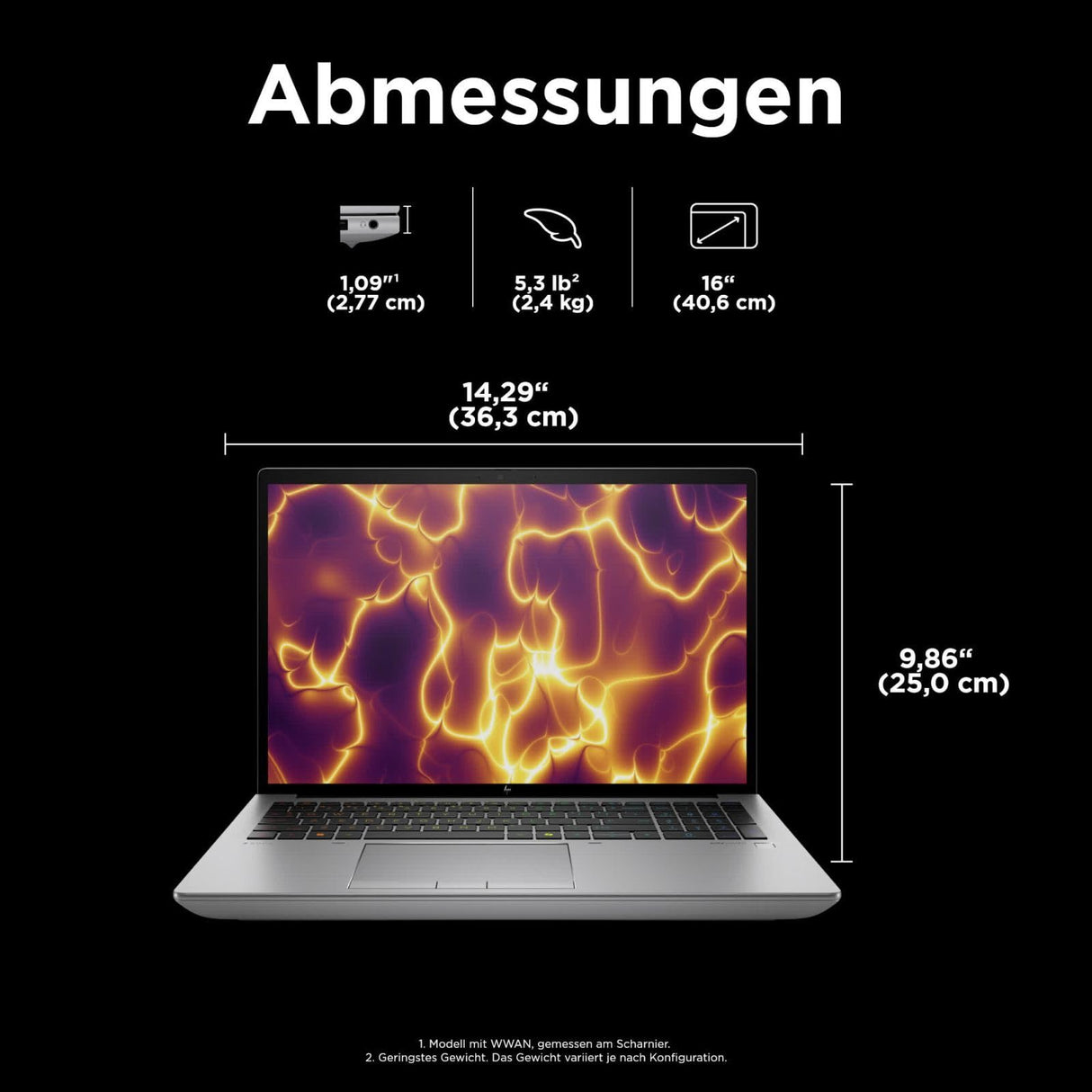 HP Inc. ZBook Fury 16 G11 Core i9-14900HX 32GB RAM 1TB SSD RTX 3500 Ada Generation Win11Pro - 62X59EA