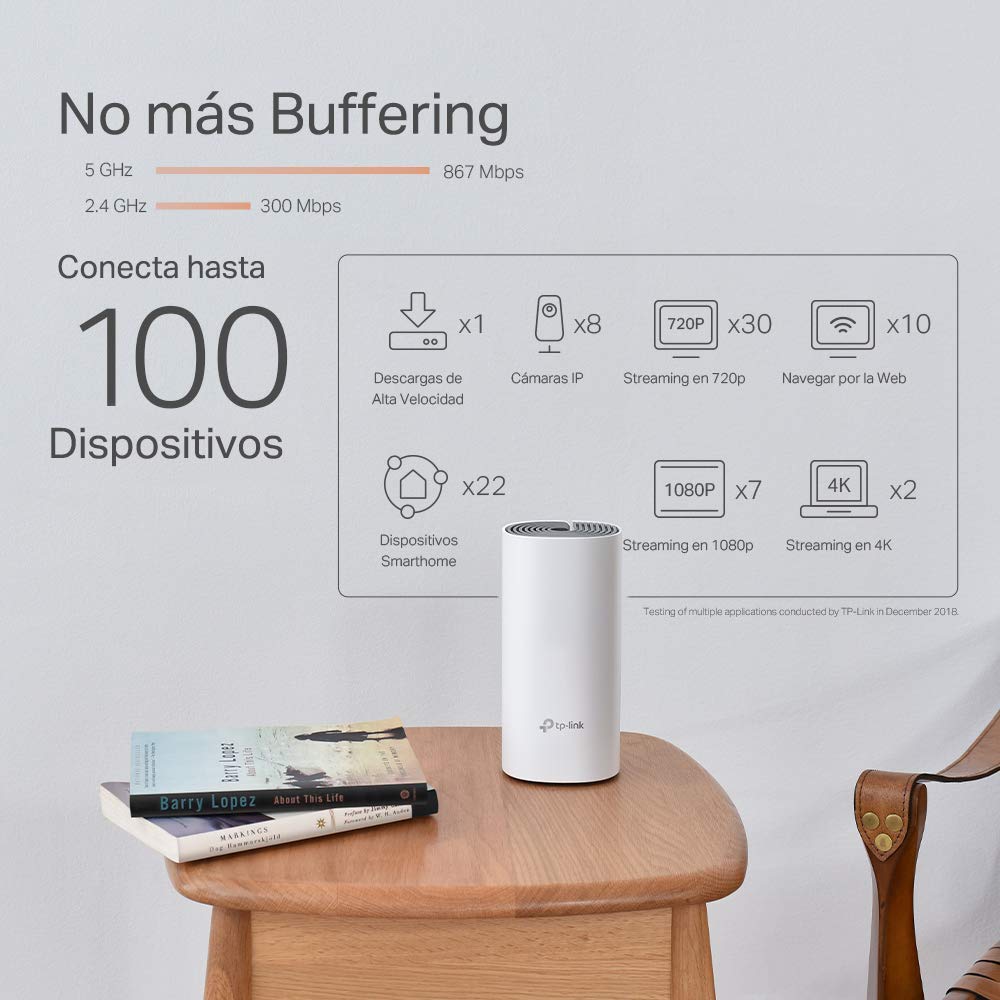 TP-Link Deco P9 PLC Wi-Fi Mesh Híbrido con Powerline, Adecuado para Paredes Gruesas, Powerline AV1000 + WiFi AC1200, Cobertura de hasta 370 ㎡, 2 x Puerto Gigabit, CPU Qualcomm