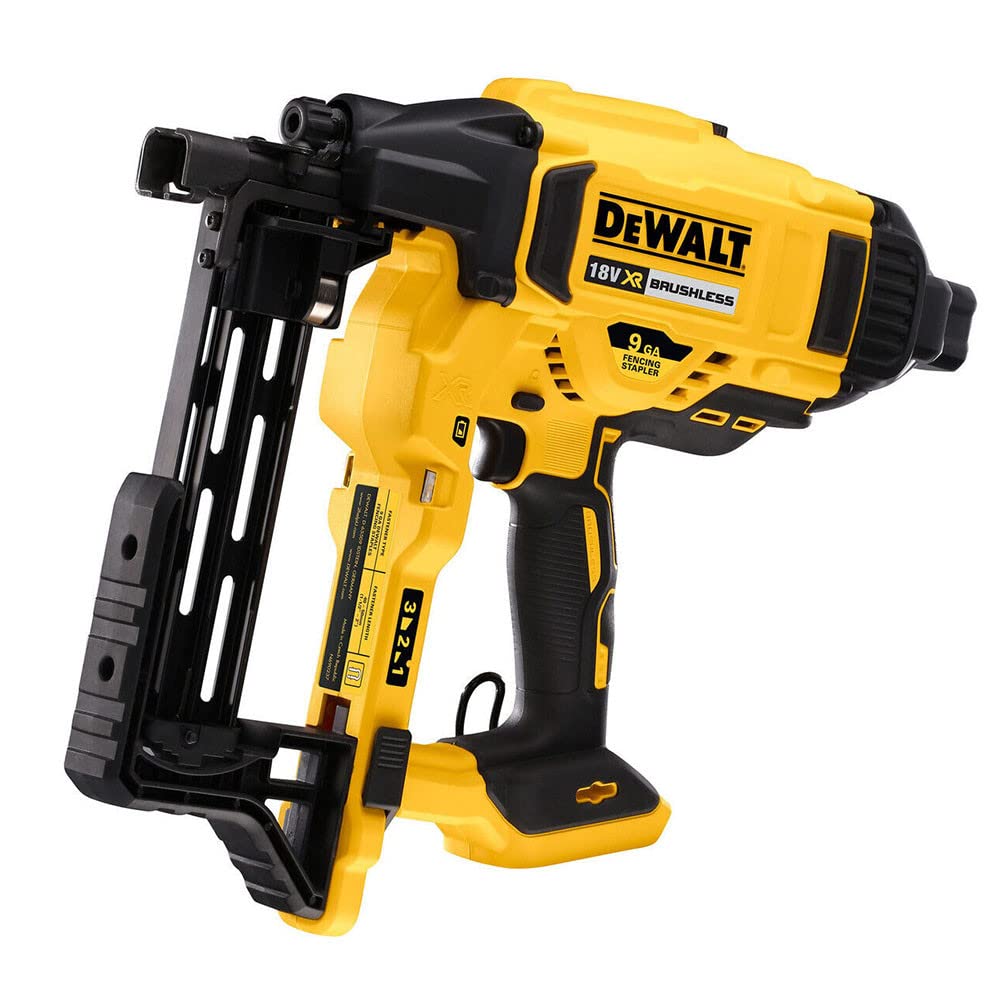 DEWALT DCFS950N-XJ - Grapadora de Cercas sin escobillas XR 18V sin cargador/batería para grapas galvanizadas G12 de 3,7mm diámetro y 50mm largo