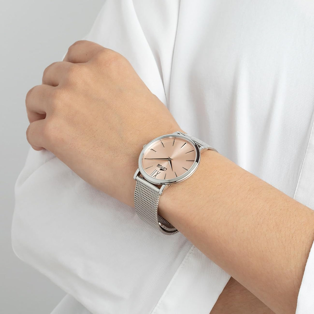 Lotus Reloj Mujer 18728/2 Minimalist Caja de Acero Inoxidable 316l Plateado Correa de Acero Inoxidable 316l Plateado