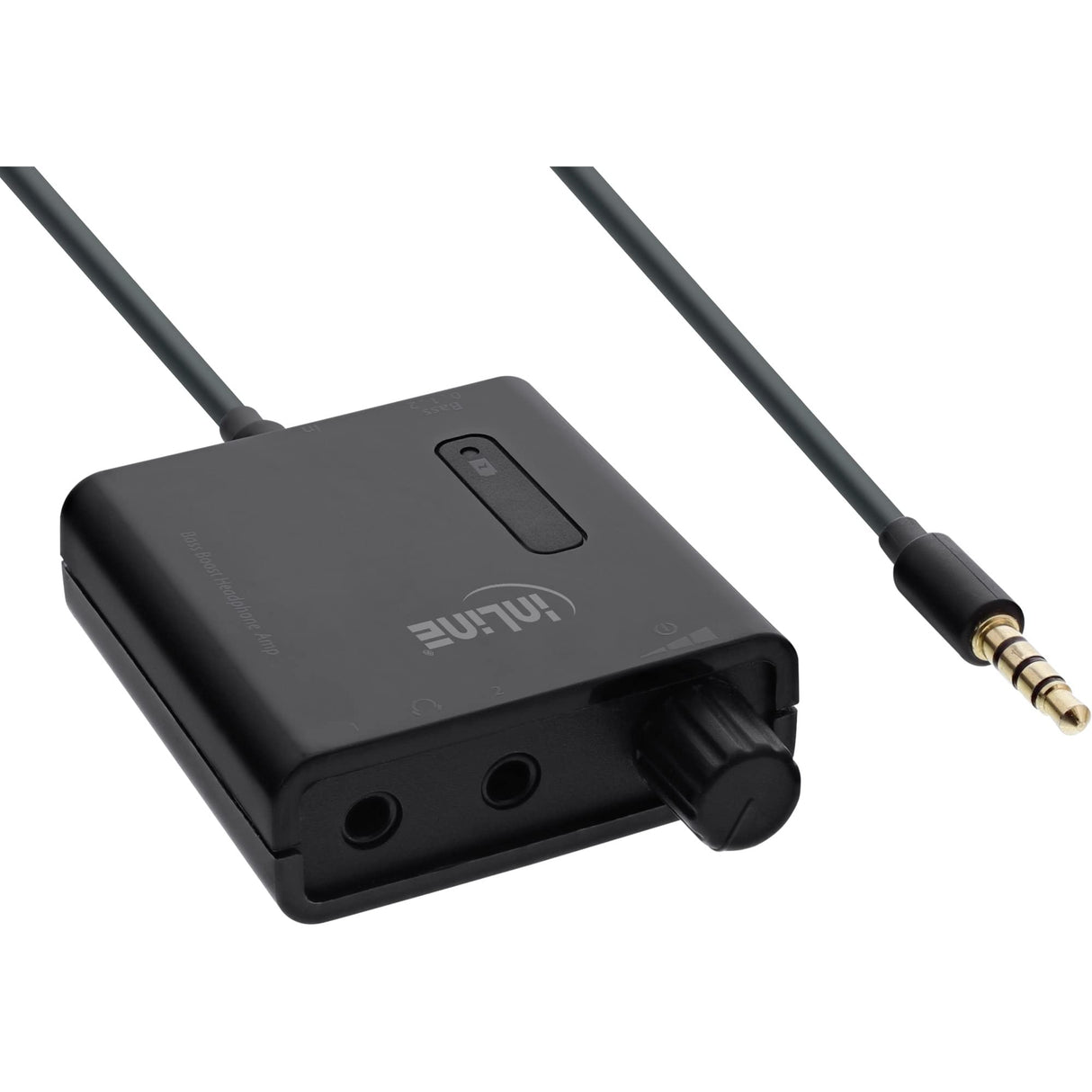InLine portátil Auriculares estéreo-Amplificador - con Bass-Boost - 3,5 mm Jack - 1 x EN - 2 x Salida, 33057 I