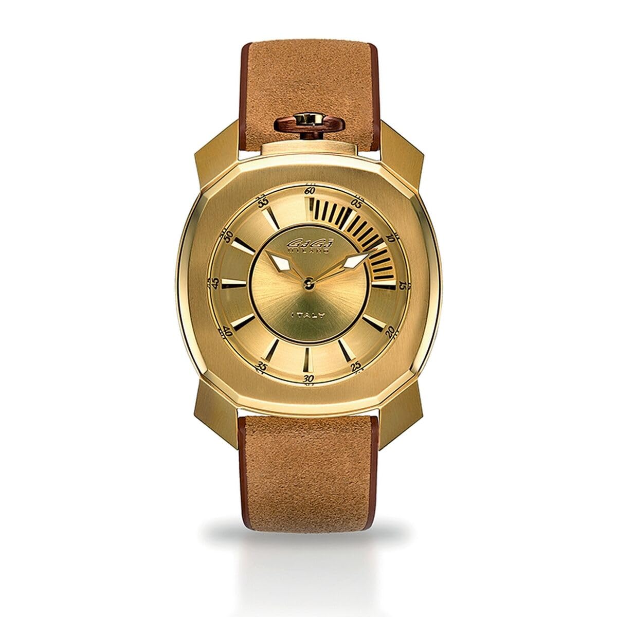 Gaga Milano Reloj Analógico para Hombres de Cuarzo con Correa en Acero Inoxidable 7058FR01Y0FLNM0