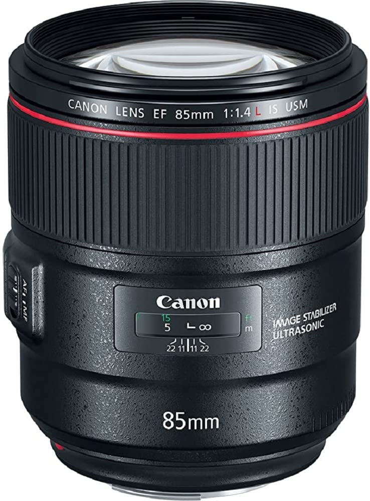 Canon EF 85mm F/1.4L IS USM - Teleobjetivo para cámara (Longitud Focal 85 cm, f/1.4, estabilizador de Imagen de 4 Pasos, Enfoque automático) Negro