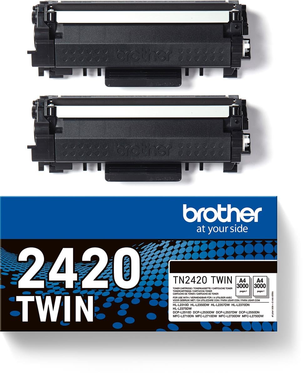 Brother Tóner HLL2310D 2350DW 2370DN 2375DW MFCL2710DW 2730DW 2750DW Negro (2 Unidades)
