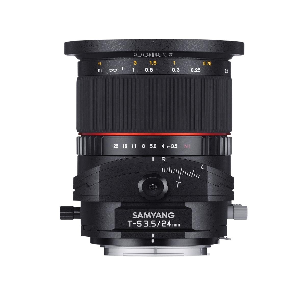 Samyang F1110904101 - Objetivo fotográfico DSLR para Pentax (Distancia Focal Fija 24mm, Apertura f/3.5-22 T/S ED AS UMC, diámetro Filtro: 82mm), Negro