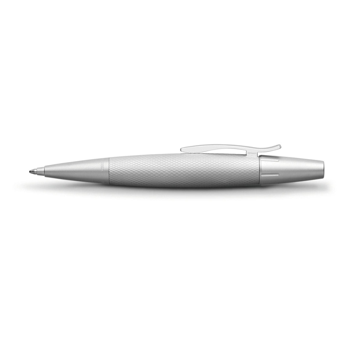 Faber-Castell 148676 e-motion Pure Silver - Bolígrafo giratorio (punta B, tinta negra)