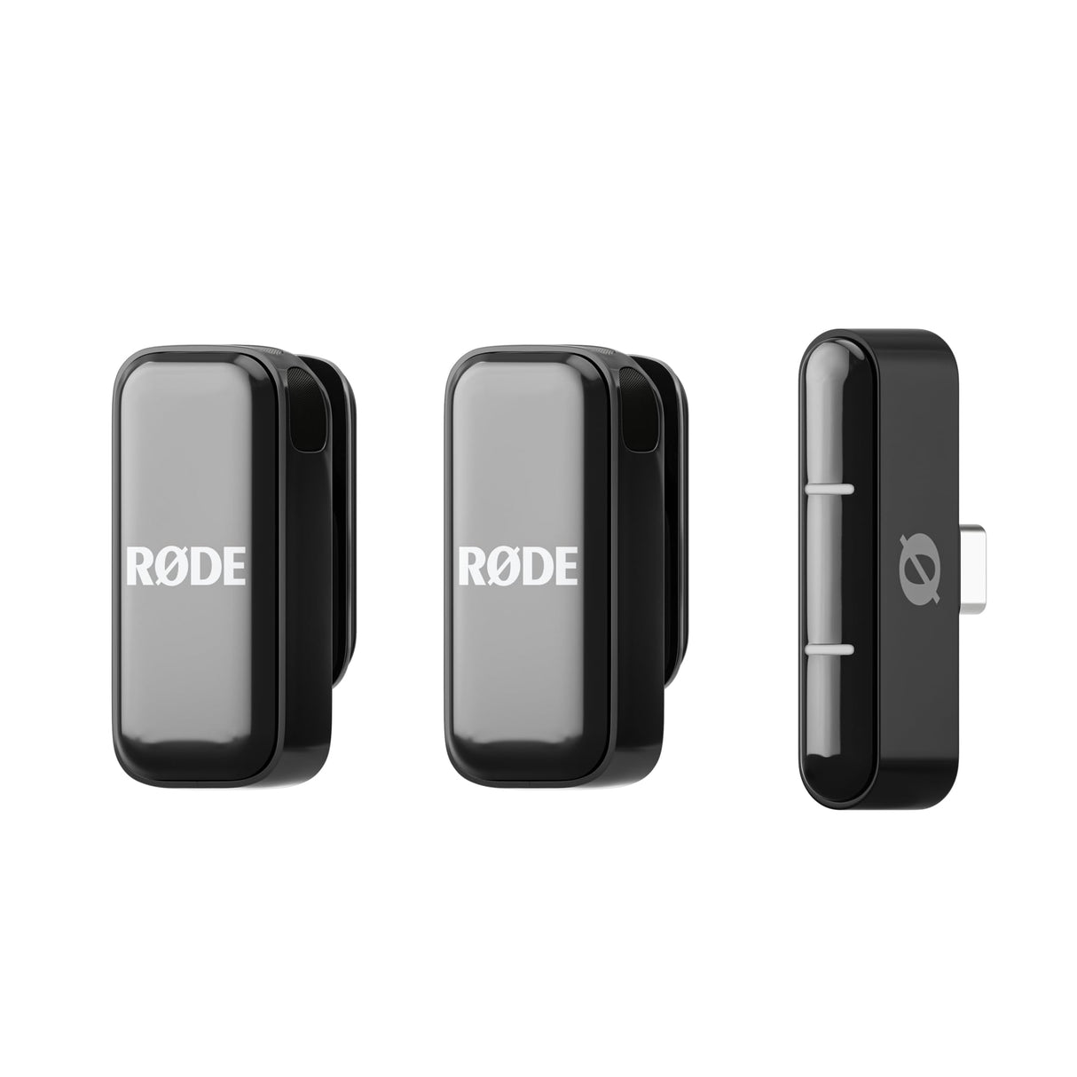 RØDE Wireless Micro - Micrófono inalámbrico Compacto, Dos micrófonos con Estuche de Carga para la creación de Contenido en Smartphone - USB-C, Negro