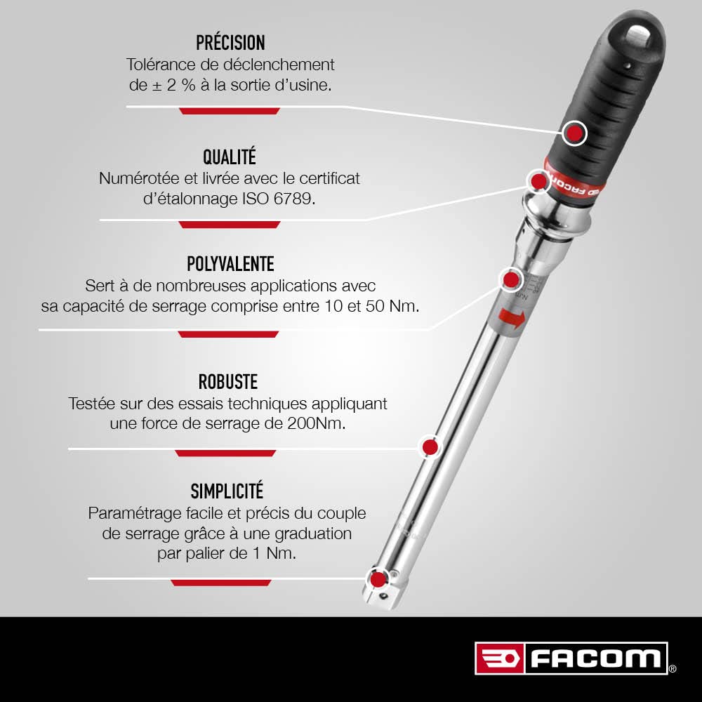 Facom J.306-50D - LLAVE DINAMO SIN TRINQUETE