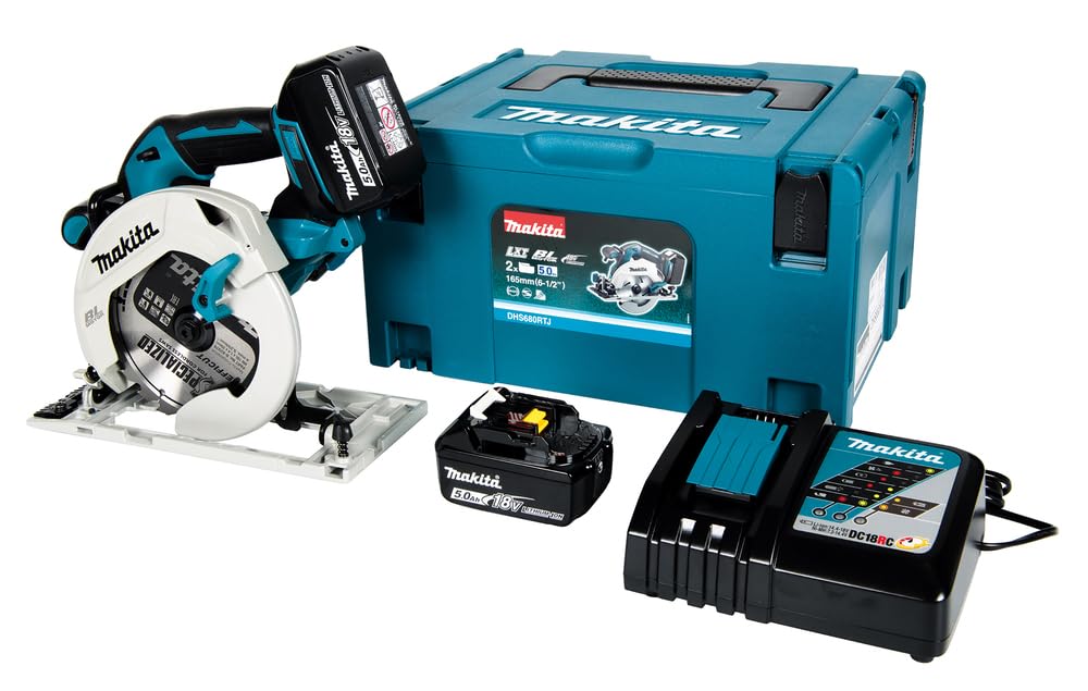 Makita 18V LXT Sierra circular inalámbrica 5Ah, DHS680RTJ