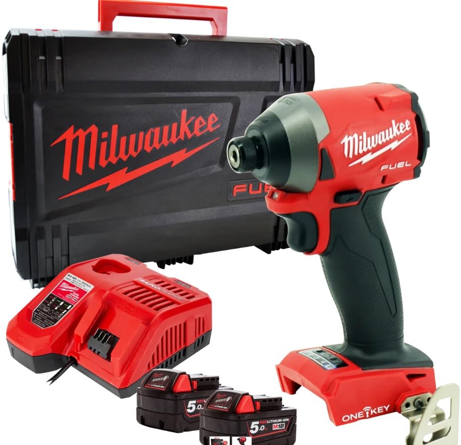 Milwaukee Akum. suktuvas-gręžtuvas M18 ONEID2-502X 18V 2x5.0 Ah