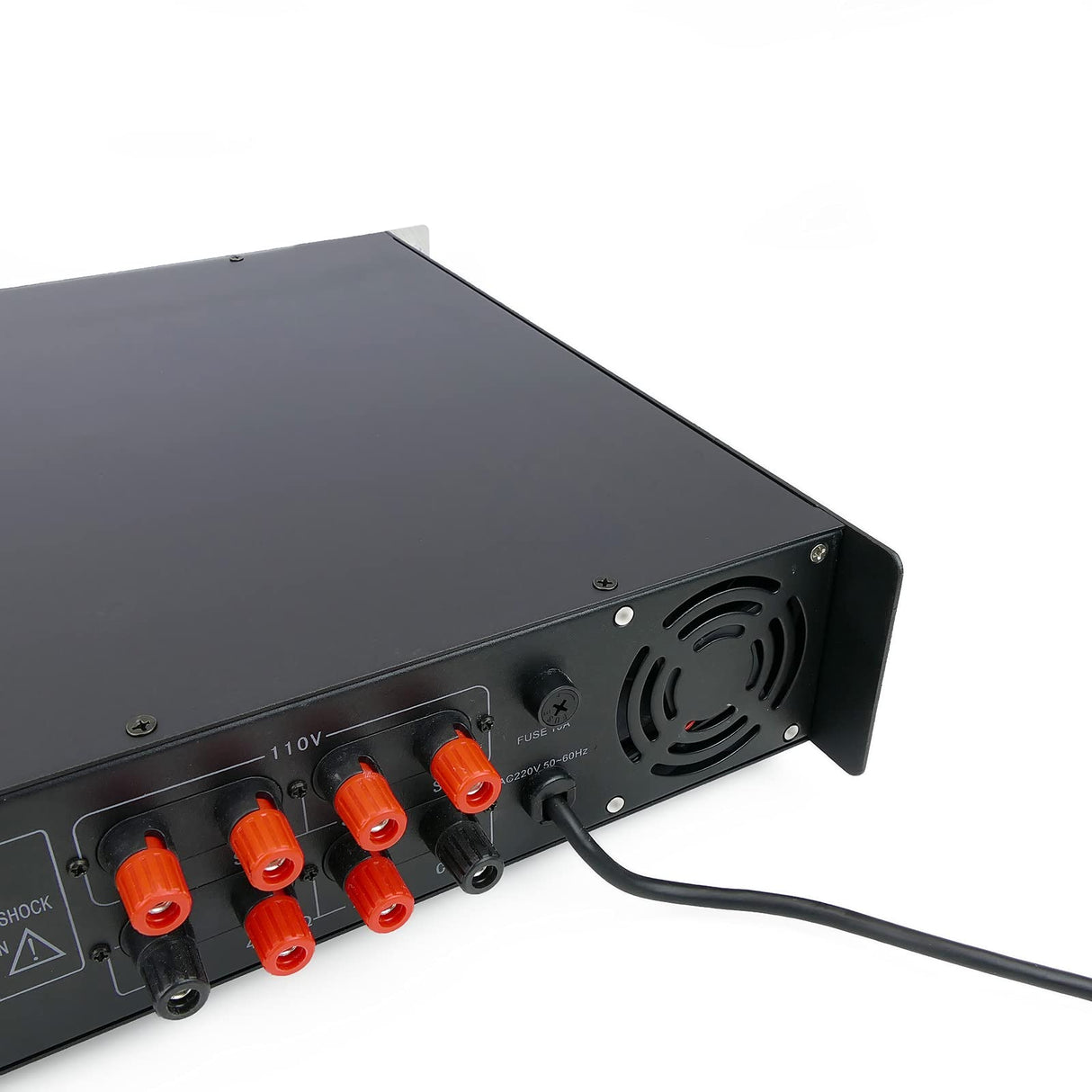 BeMatik - Amplificador para sonorización Profesional de 450W 110V 4 Zonas con Mic AUX MP3 Rack