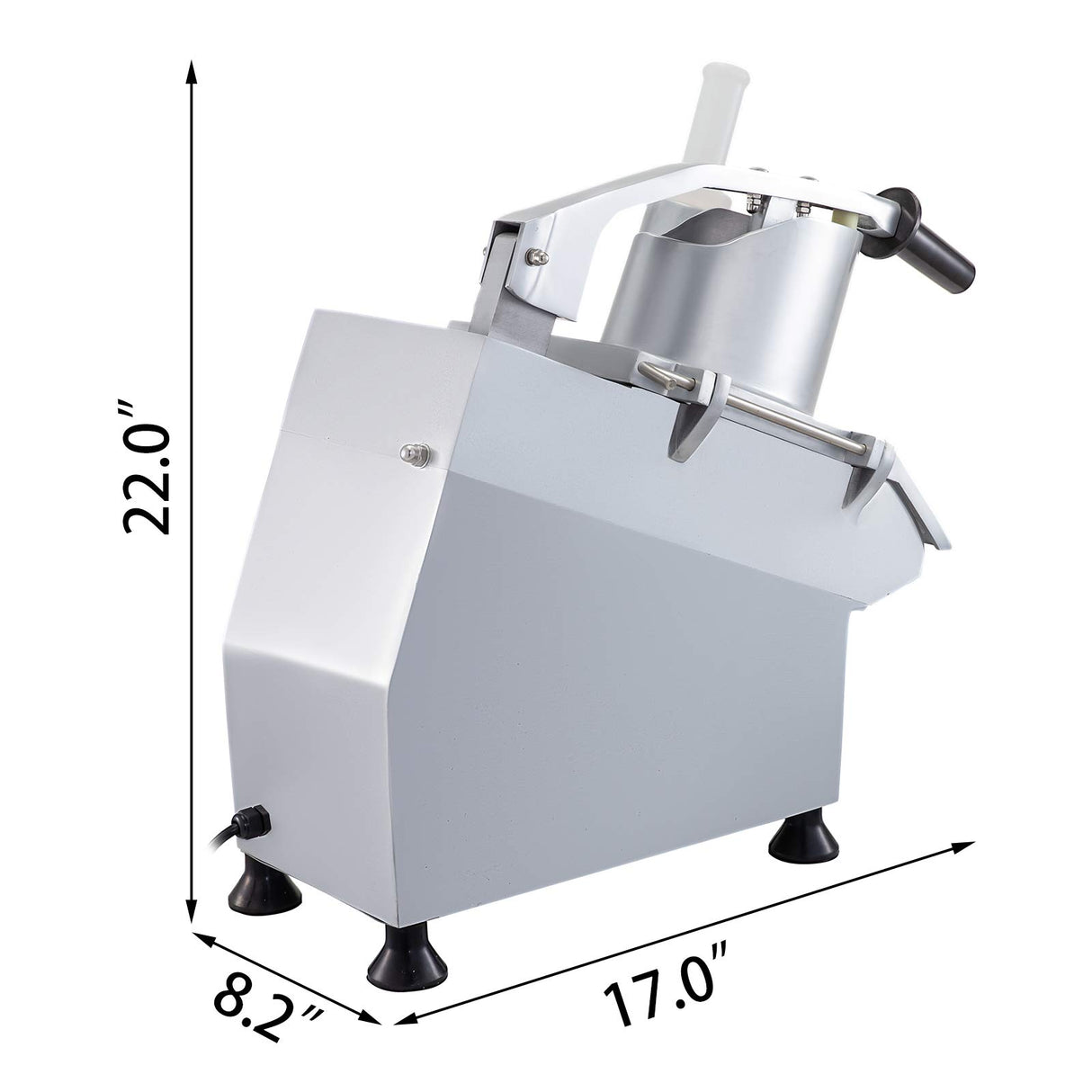 VEVOR Cortador eléctrico 270 r por min, comercial 550 W, con 6 discos de corte procesador para verduras, profesional robot de cocina,
