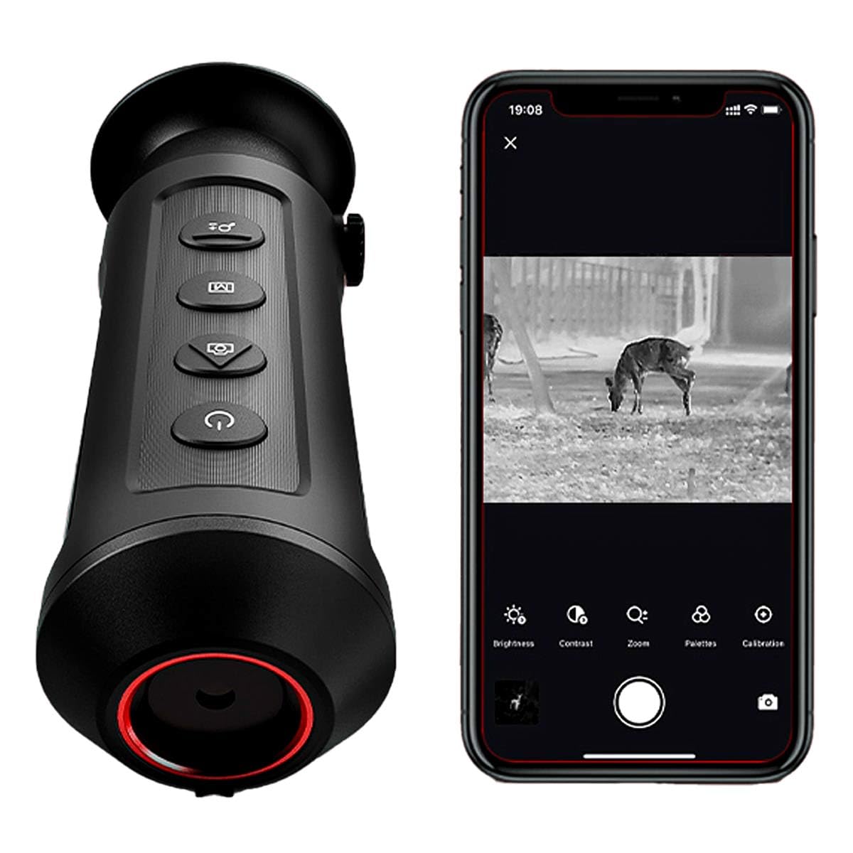 HIKMICRO Lynx S LE15S - Cámara monocular térmica portátil con Pantalla OLED, observación y medición de Distancia, Memoria integrada de 8 GB, Punto de Acceso WiFi