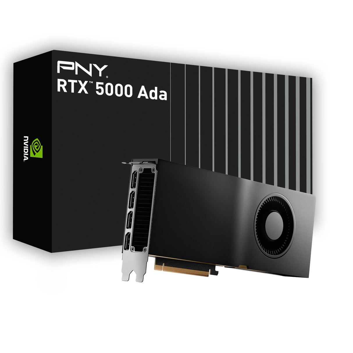 PNY NVIDIA RTX 5000 Ada Generation 32 GB GDDR6 PCI Express 4.0 Dual Slot 4X DisplayPort, 8K Support, Ventilador Activo Ultra silencioso