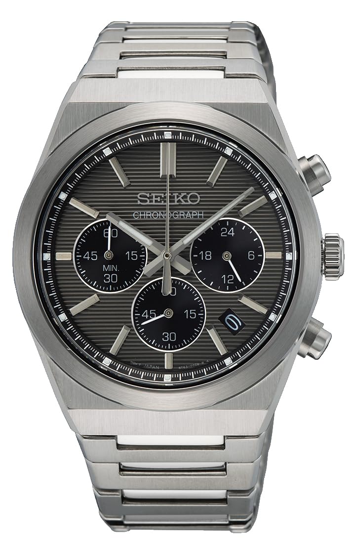 Seiko Reloj Analógico para Hombres de Cuarzo con Correa en Acero Inoxidable SSB455P1