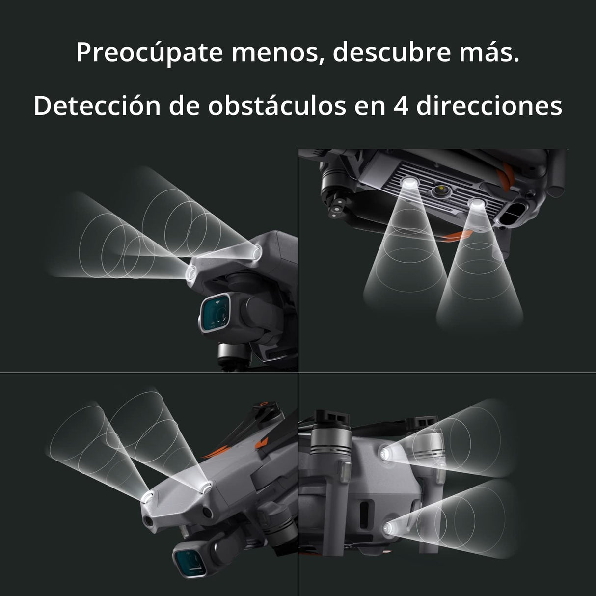 DJI Air 2S- Drone, Quadcopter, 3 Ejes Gimbal con Cámara, Vídeo en 5.4K, Sensor CMOS de 1 pulgada, Detección de obstáculos en 4 direcciones, Transmisión en FHD desde 12 km FCC, MasterShots, Gris