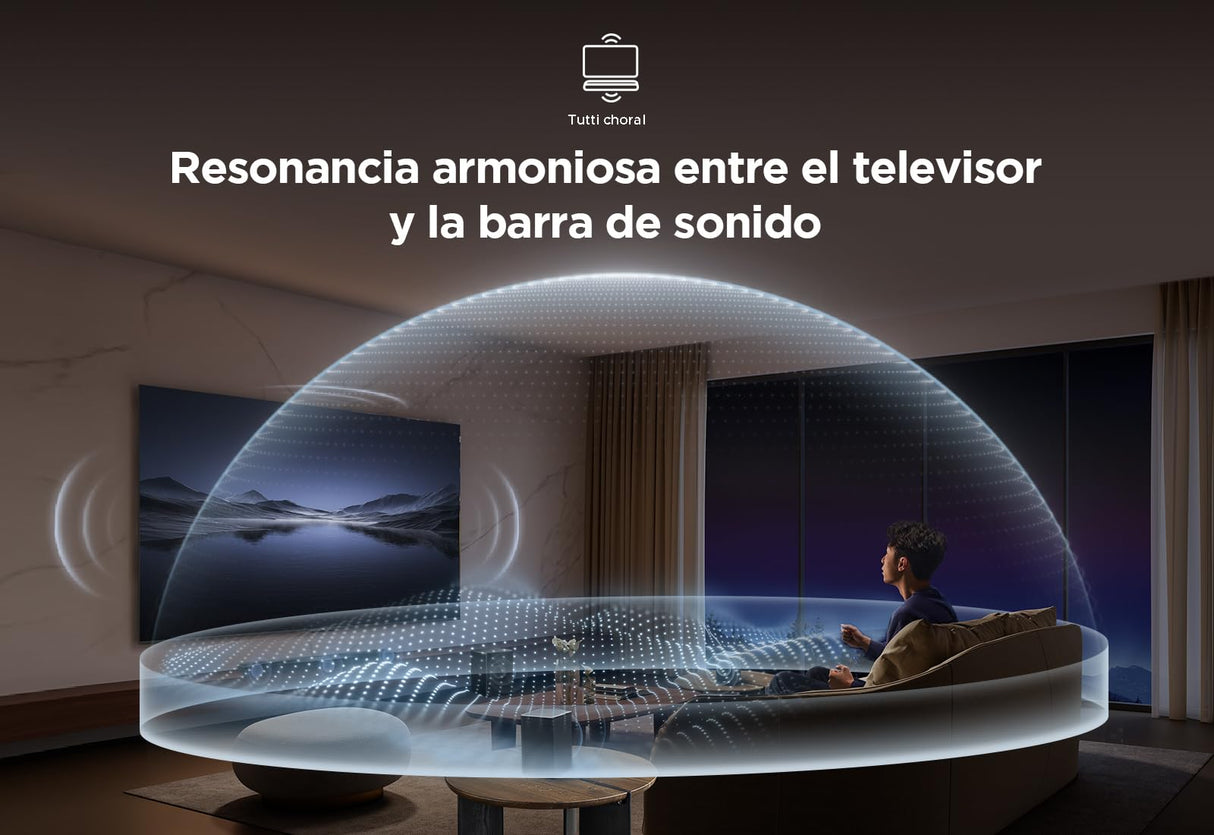 TCL Barra de Sonido icónica de Cine en casa con 7.1.4 Canales Q85H Pro -AI Sonic Adaptation Tutti Choral - Potencia máxima de 860 W