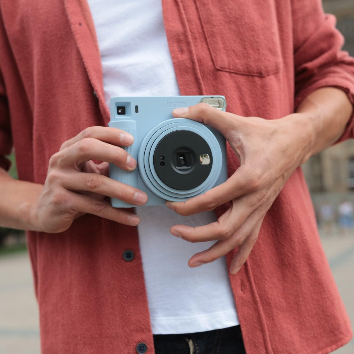 instax SQ1 Square Cámara instantánea automática, tamaño de Foto Cuadrado. Glacier Blue