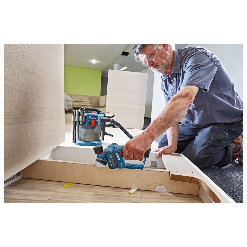Bosch Professional 12V System GHO 12V-20 - Cepillo a batería (14500 rpm, profundidad hasta 2 mm, 2 baterías x 3,0 Ah, en L-BOXX)