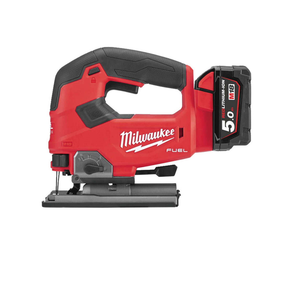Milwaukee 4933464727 Mango de sierra M18 FJS-502X-2 baterías 5.0 Ah-1 cargador-4933464727, neutro, 0