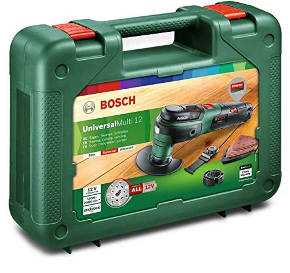 Bosch 0603103001 Herramienta Multifuncional a Batería, 0 W, 12 V, Negro, Verde, Rojo