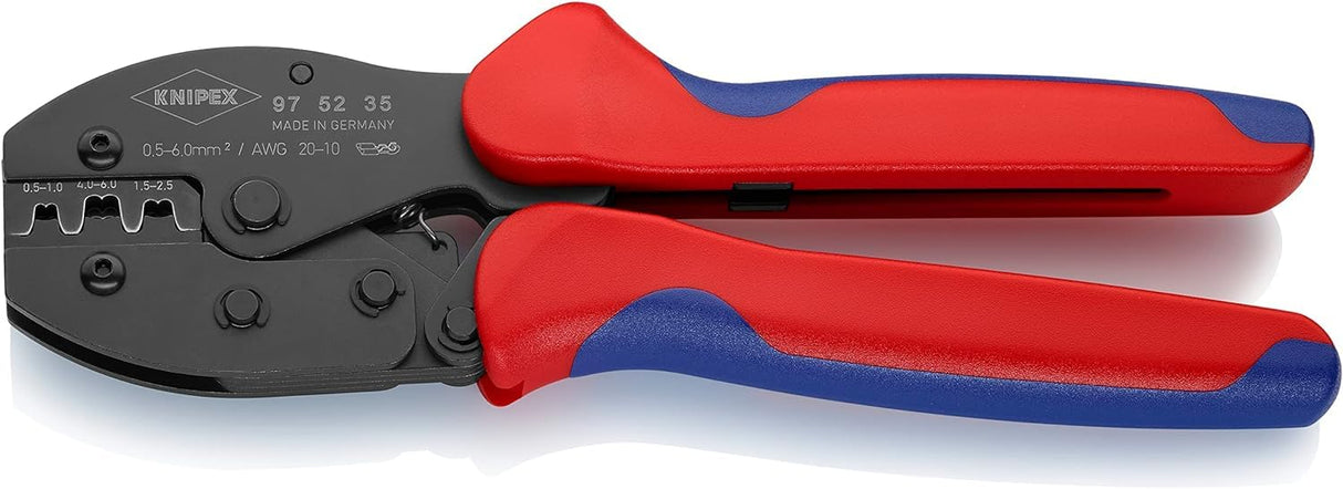 Knipex PreciForce® Alicate para crimpar terminales bruñido, con fundas multicomponentes 220 mm 97 52 35