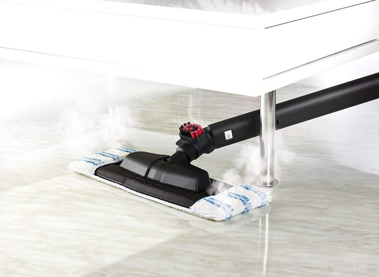 Polti Vaporetto Pro 95 Turbo Flexi, Limpiador a Vapor con Caldera, Presión máxima 5 Bar, Potencia 1100 W, Autonomía ilimitada, Fabricado en Italia, Función Eco, 14 Accesorios Incluidos, Negro y Verde