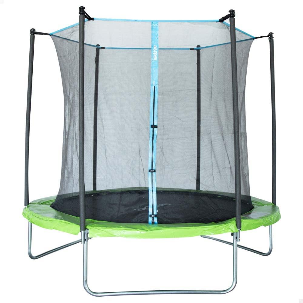 AKTIVE Cama elástica Infantil, Ø305 x 256 cm, Zona Salto Ø261 cm, Peso máximo soportado 120 kg, Borde Acolchado, Cierre Cremallera y Hebillas, Trampolín niños, +6 años, 54276