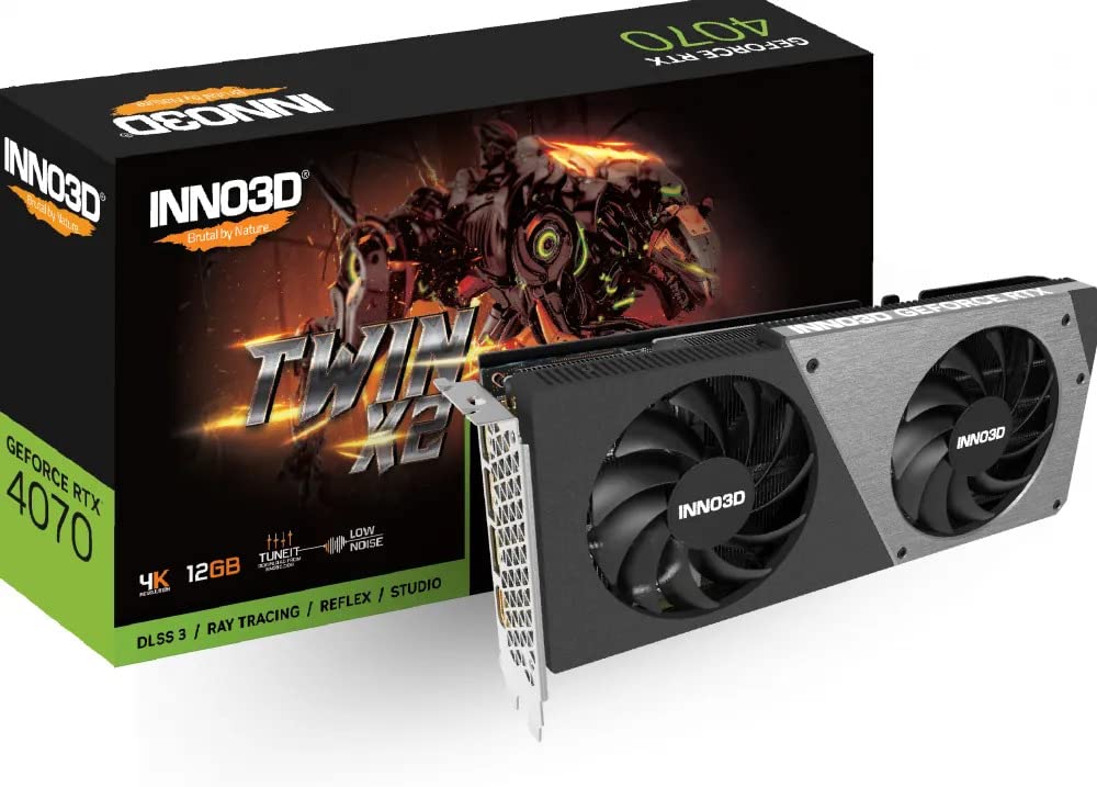 Inno3D N40702-126X-185252N carte graphique NVIDIA GeForce RTX 4070 12 Go GDDR6X
