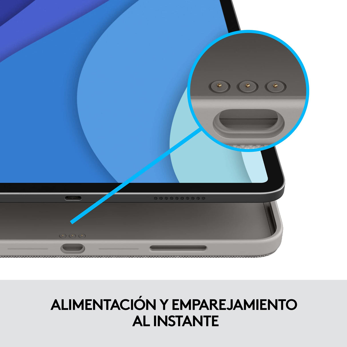 Logitech Combo Touch Funda con Teclado para iPad Pro 12,9 Pulgadas (5a Gen. - 2021) - Teclado Retroiluminado Extraíble con Soporte, Trackpad, Smart Connector - Disposición QWERTY Español - Gris