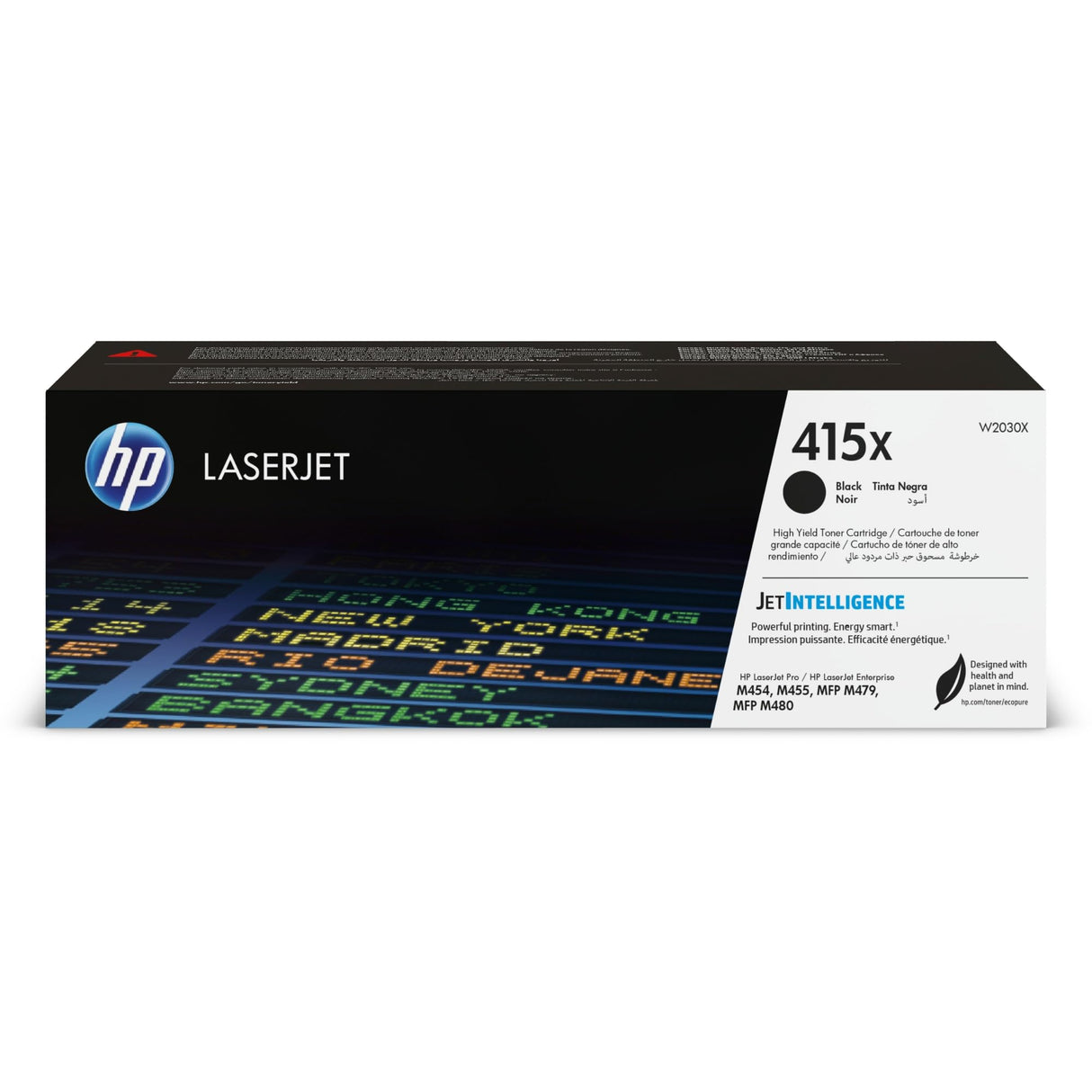 HP 415X W2030X, Negro, Cartucho Tóner de Alta Capacidad Original, de 7.500 páginas, para impresoras HP Color LaserJet Pro M454dw, M454dn, MFP M479fdw, MFP M479dw, MFP M479fdn y MFP M479fnw