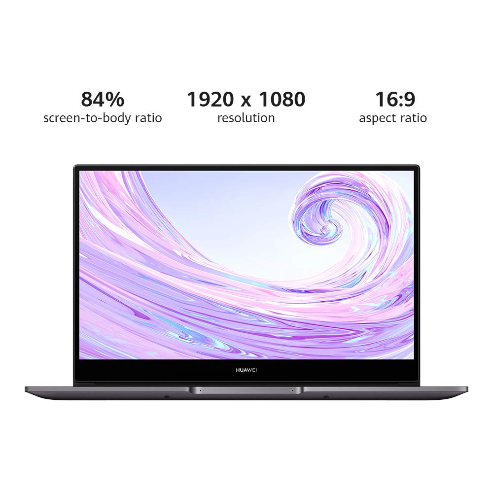 HUAWEI MateBook D 14 - 14 Inch Laptop with FullView 1080P FHD Ultrabook PC (AMD Ryzen 5, 8 GB RAM, 256 GB SSD, Windows 10 Home, Multi-Screen Collaboration), Amazon Exclusive, Space Grey